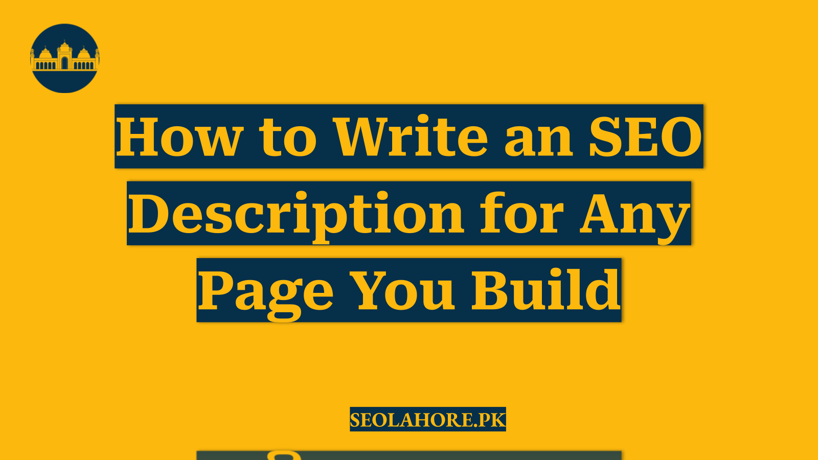 How to Write an SEO Description for Any Page You Build